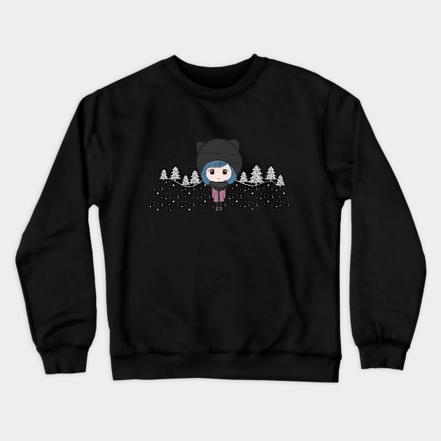 Winter Girl Crewneck Sweatshirt by TheBanannaTheory